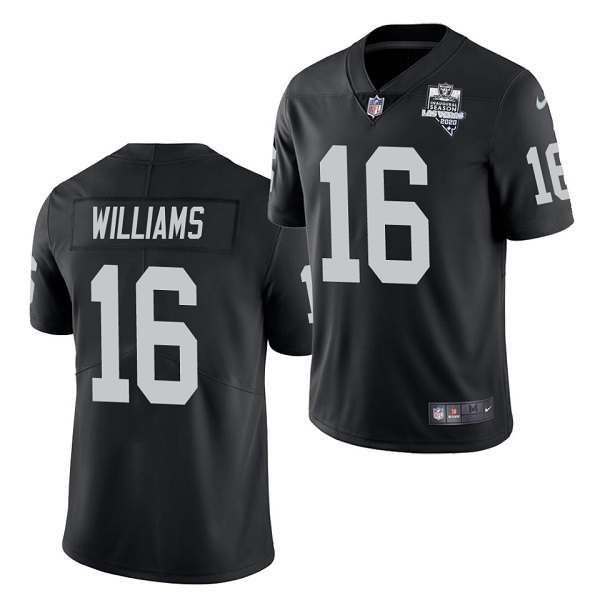 Men's Las Vegas Raiders #16 Tyrell Williams Black NFL 2020 Inaugural Season Vapor Limited Stitched Jersey Men's Las Vegas Raiders #16 Tyrell Williams Black NFL 2020 Inaugural Season Vapor Limited Stitched Jersey